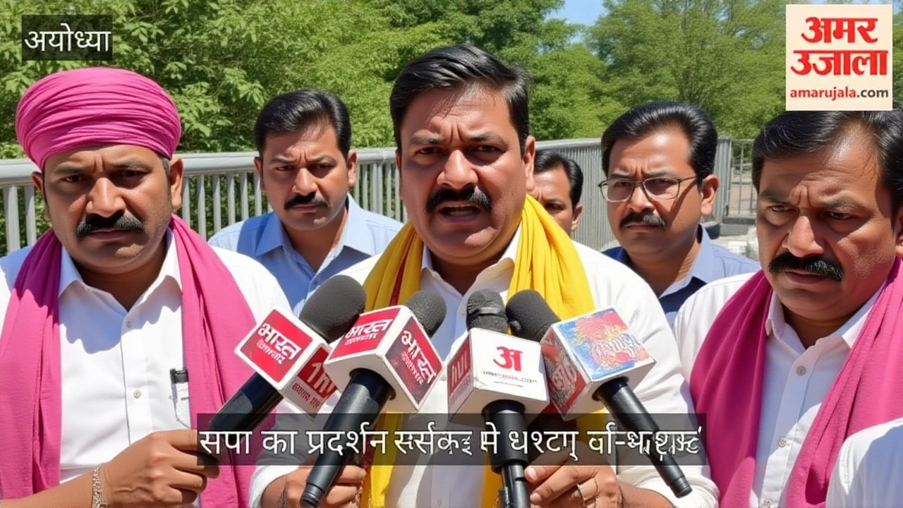 Samajwadi Party Protests Inflation in Ayodhya; MP Leads Rally
